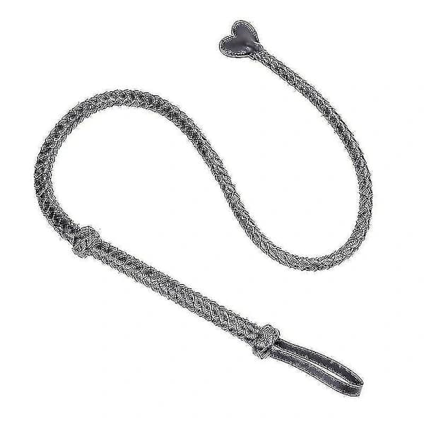 Ægte Læder Bullwhip Hest (sort)