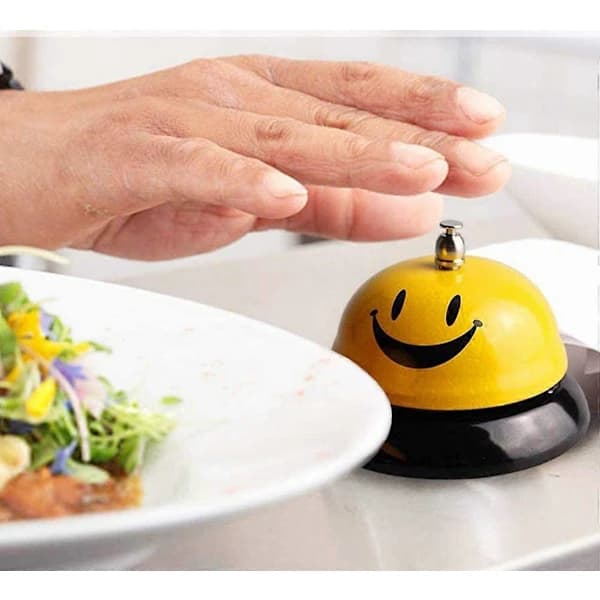 2025 Ny bordsklocka, leende restaurangbokningsklocka, serveringsklocka, receptionsklocka, husdjursklocka, lämplig för matsalar, restauranger