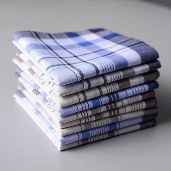 Näsdukar 10-pack Herrnäsdukar 100% bomull Näsdukar 38 cm x 38 cm_qq