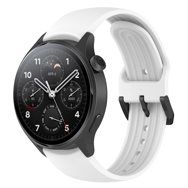 \"QD\" Silikoniranneke Xiaomi Watch S1 Pro -kellolle, valkoinen