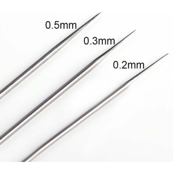 #QD# Munstyckslock, nål och munstycke för AB130 Airbrush, 0,2 mm, 0,3 mm, 0,5 mm. Reservdelar för airbrush.