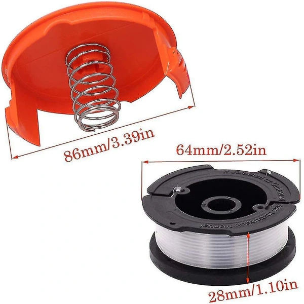 QD-Black+decker A6481 Spole + 6 Pakke Line Til Reflex Trimmer null ingen