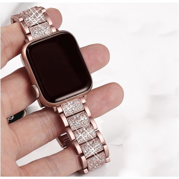 [QD] Armband kompatibelt med Apple Watch Armband 38mm 40mm 41mm 42mm 44mm 45mm iWatch Series, Metallarmband Justerbart Armband