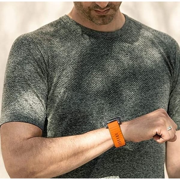 Garmin armbånd 26 mm Fenix 6X/5X Plus/3HR/Descent MK1 silikone Orange_qq