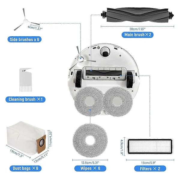 Tilbehørssett for Dme L10 Ultra /L10S Ultra Robotstøvsuger []