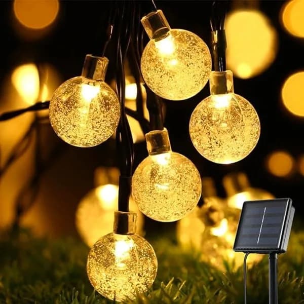 Solcellelamper utendørs, 30 LED solcelle lysslynge solcellelamper utendørs hage
