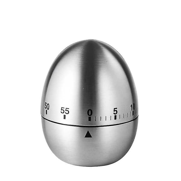 Kjøkkentimer Rustfritt Stål Mekanisk Roterende Alarm 60 Minutter Nedtellingstimer Matlaging Læring Egg