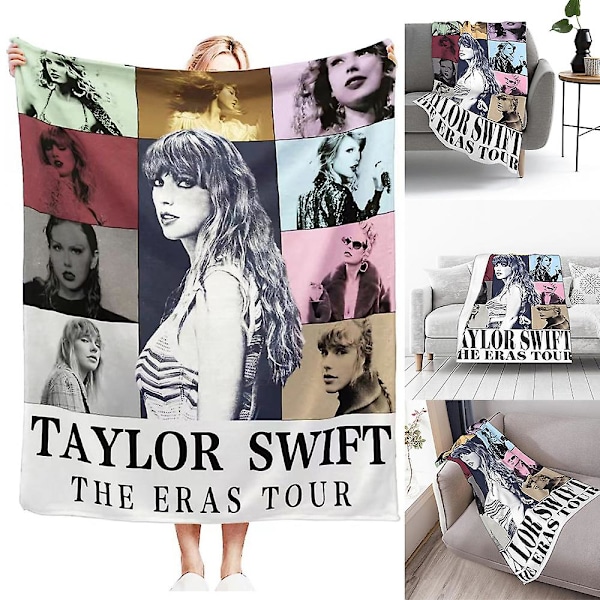 Taylor Swift The Eras Tour filt, mjuk och varm för sovrum, soffa, festdekorationer