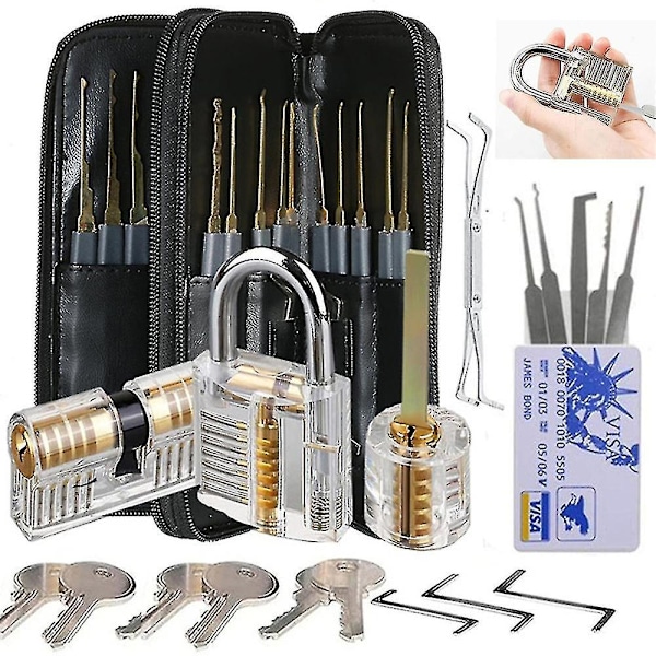 Locksmith Training Lock Set - Transparent Lock for Beginners to Practice Lock Picking