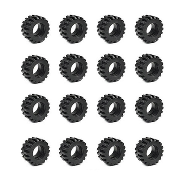 QU/48 st Mini Hjulaxlar Paket Block Biltillbehör Däcknav Klassiska Byggklossar Barn DIY Leksaker