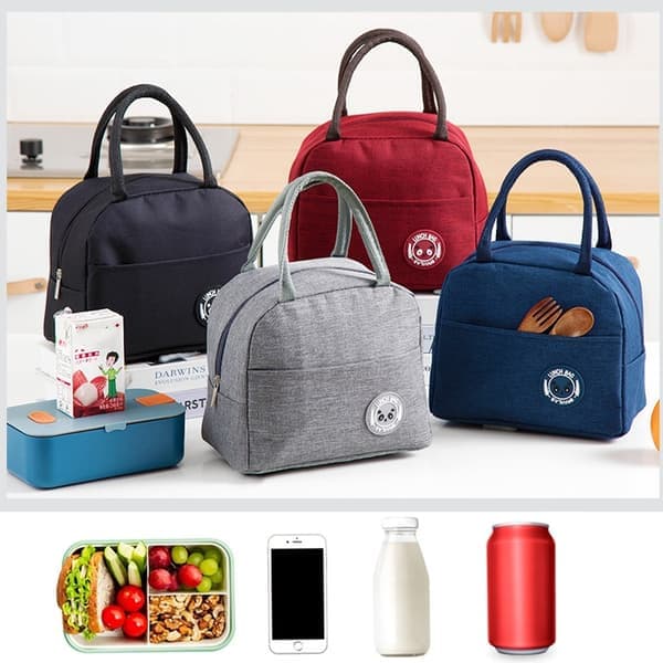 Bærbar isolert lunsjpose Isolering Bento Pack Katjonisk aluminiumsfolie Rispose Matpakke Ispose Bento Lunsjveske Student