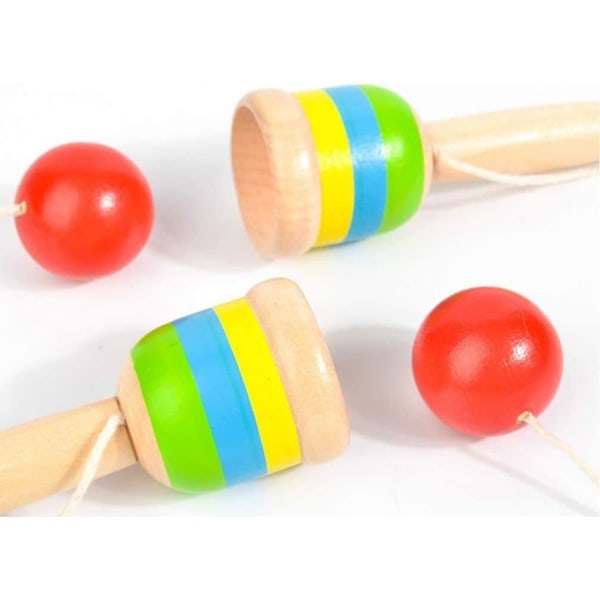[QD] 2 stk. Mini Trækuglefanger, Kuglefanger Hånd-øje Koordination Pædagogisk Legetøj Kendama Spil Perfekt Til Børn Pædagogisk Legetøj