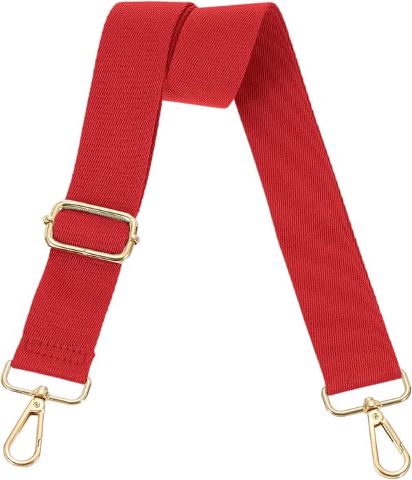Bred justerbar handväskrem som ersättning för crossbody-väskor och handväskor, 3,8 cm röd - Red