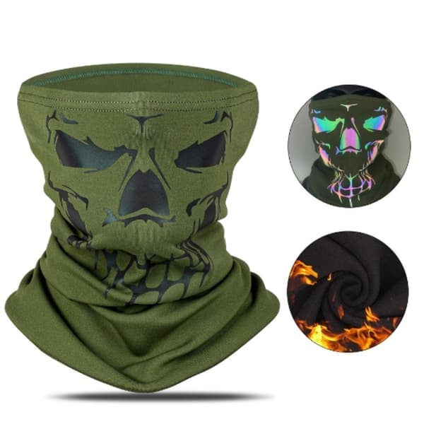 \"QD\" Bandana Mask Ansiktsmask Halsvärmare Vindtät Balaclava - Grön