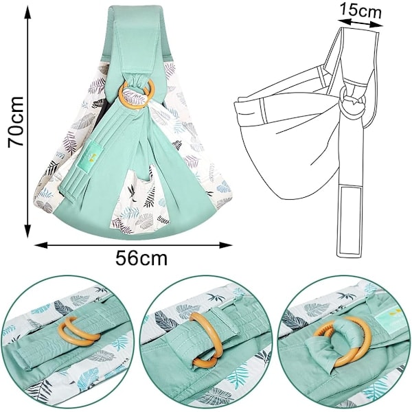 [QD] Baby Carrier All-in-1 Nyfødt Baby Wrap Carrier Håndfri Spædbarnsslynge Ammeovertræk Amning Justerbar