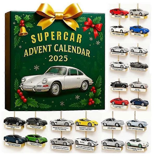 Superbils Adventskalender Överraskningslåda Julgransdekoration
