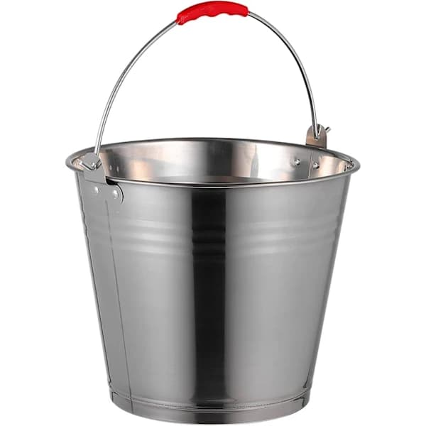 Metalspand - Vandspand, Have, Multipurpose - Rustfrit stål - 8 liter