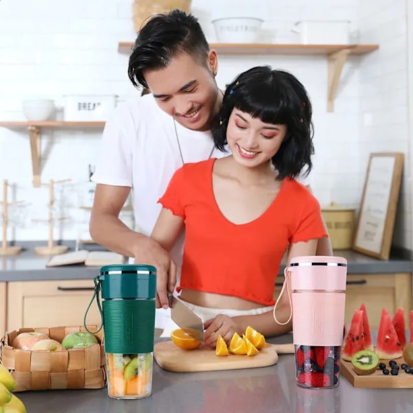 QU.Portabel Juicepress USB Uppladdningsbar Trådlös Mini Smoothie Blender Mixer Fruktjuice Maker Elektrisk Juicepress Maskin Glas Kopp 250325