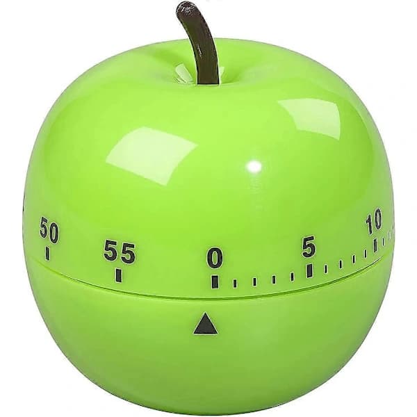 Rolig kjøkkentimer, epleformet 60 minutters / 1 times mekanisk timer, behov for matlaging og baking