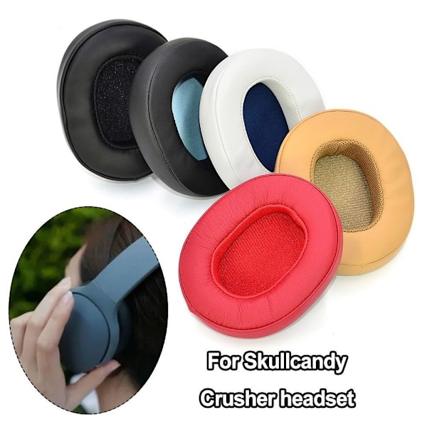 1 par utbytes öronkuddar för Skullcandy Crusher Wireless White
