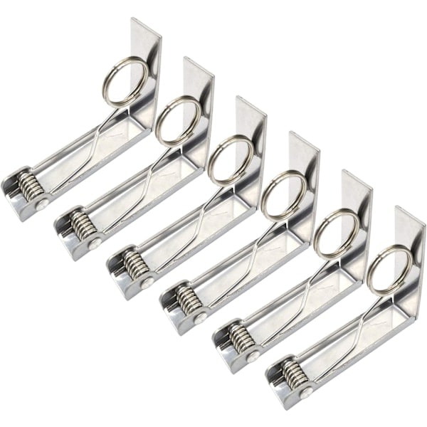 [QD] Bordsduksklämmor, Set med 6 Extra Stora Bordsduksklämmor för Hemmakvällar & Picknickar (Upp till 6 cm)