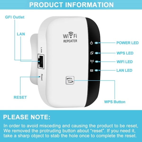 QSN_2024 Nyaste WiFi-förlängare, WiFi-förstärkare, WiFi-repeater, täckning upp till 3000 kvm, anslut 45 enheter, internetförstärkare vit-X72-4-