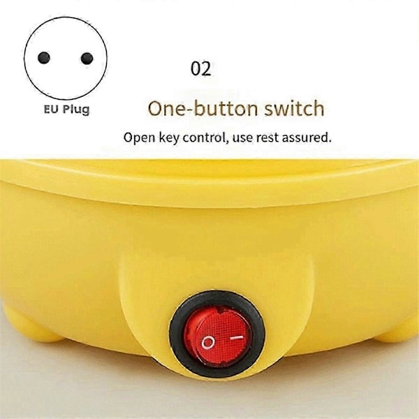 Multifunksjonell eggkoker, dampkoker, automatisk avstengning, multifunksjonell dampkoker, kokte egg EU-PLUGG