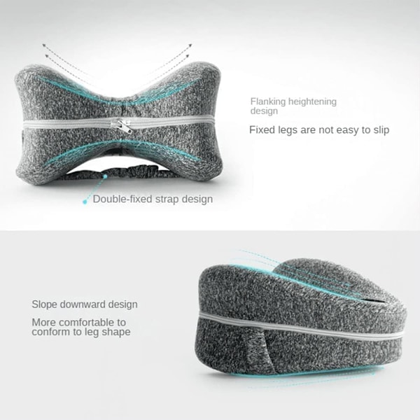 QU/Smooth Ryggmärgsinriktningskudde för Memory Foam-kudde och Knäkudde för Sidosovare Lindrar Höft- och Benvärk Cherry red