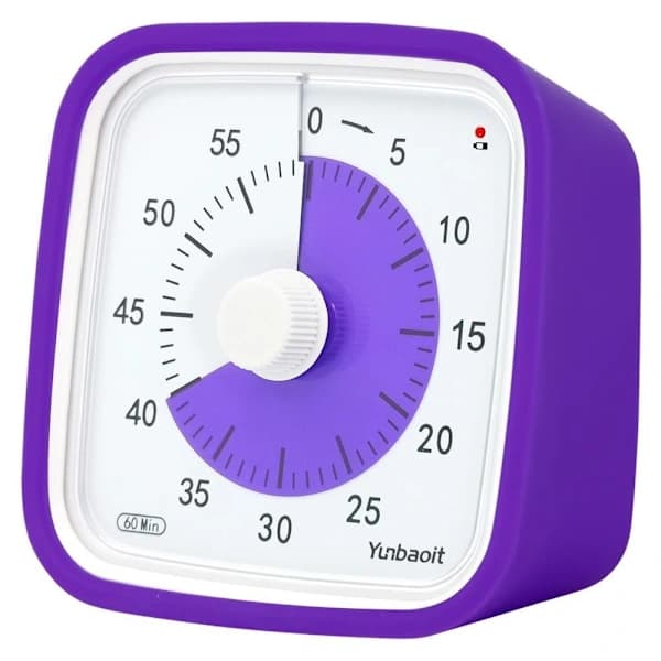 Visuell timer barn 60 min klassrum skola lila liten