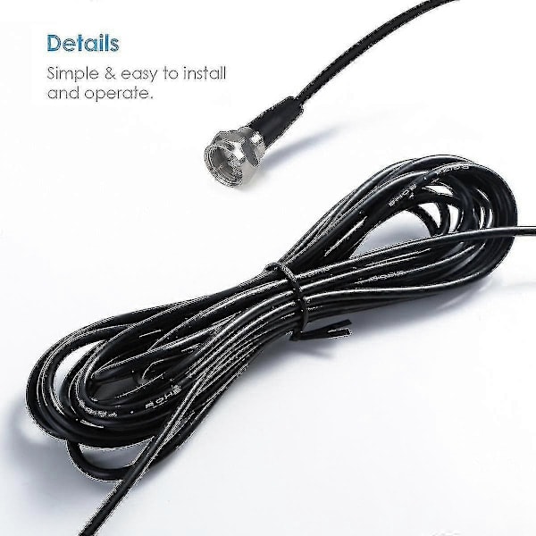 \"QD\" Radioantenne for HiFi-system innendørs, Innendørsradioantenne for Tuner Stereo Forsterker Hjemmekinosystem Hjemmekino HiFi-mottaker
