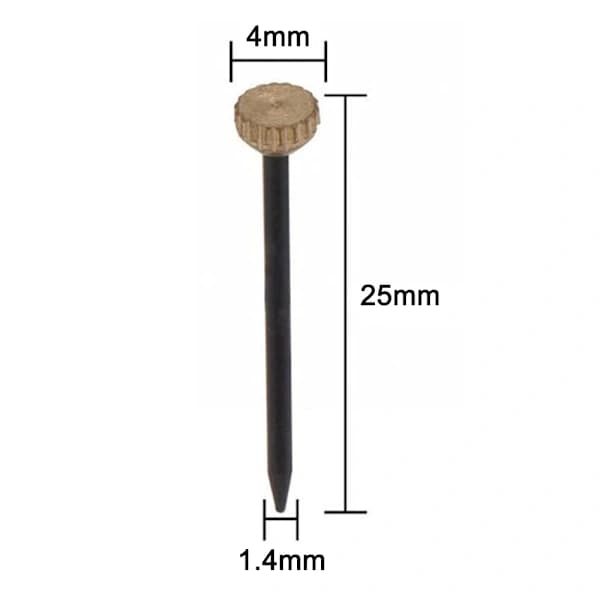 QD-120 stk bildespiker messinghode stift herdede fotokroker