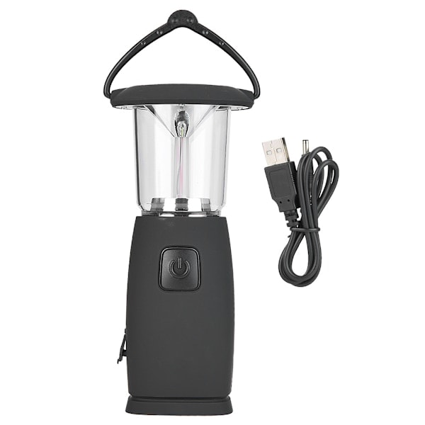 Kannettava 6 LED aurinkoenergialla toimiva USB-ladattava telttalyhty ulkokäyttöön