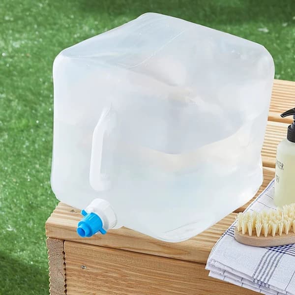 QD-2-PACK 10L Bärbar hopfällbar vattendunk med kran