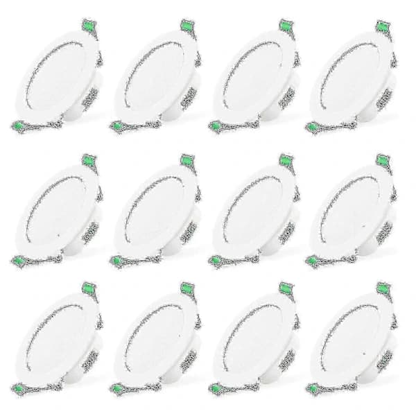 QU-12 stk 7W Vit LED Downlight Innfelte Taklamper Smal Spot Light, A