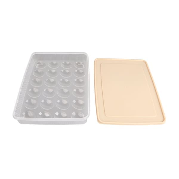 Snabbfryst låda Kylskåp Förvaringslåda Soplåda Matförvaringsbehållare (Beige)