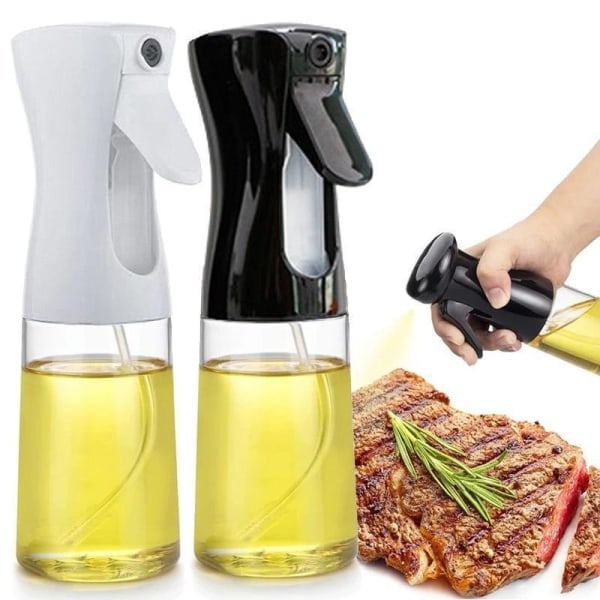 [QD] Sprayflaske for matolje, bærbar oljesprayflaske i plast, påfyllbar, 200/300 ml sprayverktøy for kjøkkenolje hvit 300ml