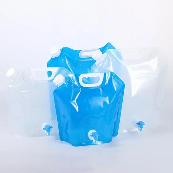 (5-PACK) Hopfällbar Vattenbehållare Utomhusvattenpåse - B (5 Liter blå)