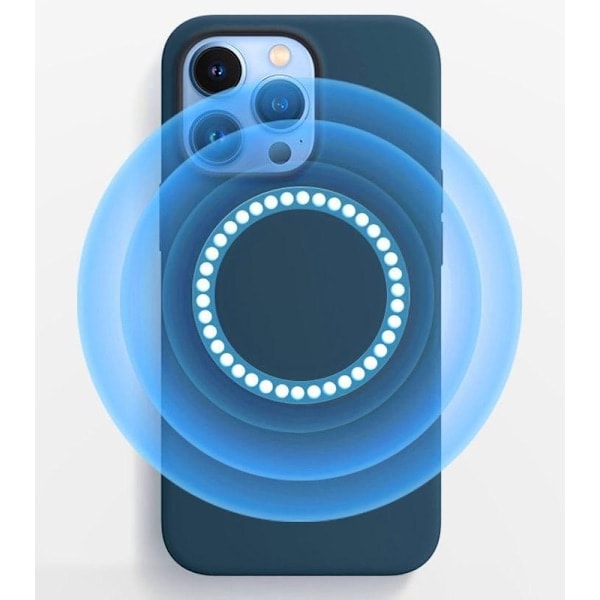 QD-Apple Flydende Silikone Cover med MagSafe og Animation (Viser Hvid Cirkel) til iPhone 14/Pro/Plus/Pro Max - Hyldebær iPhone14 Pro