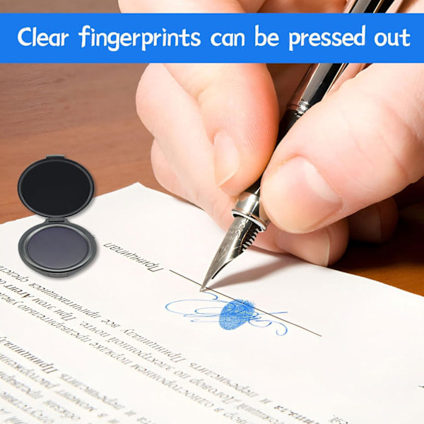 \"QD\" Fingerprint Ink Pad, 2 Pcs Fingerprint Ink Pad, Blue Fingerprint Ink Pad, Portable Fingerprint Kit for Security ID Fingerprint