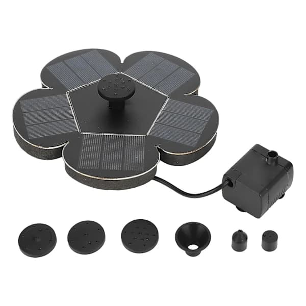 Solar Powered Plum Blossom Style Fountain - Quick Start Easy Installation Wide Application