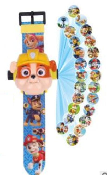 Paw Patrol klocka med projektorfunktion 24 bilder julklapp