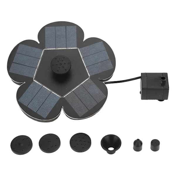 Solar Powered Plum Blossom Style Fountain - Quick Start Easy Installation Wide Application