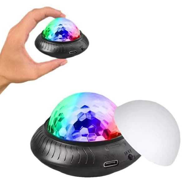 \"QD\" Diskokule Lys Scenebelysning RGB Roterende Atmosfære Party Lampe