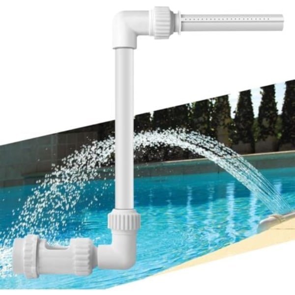 #QD#Poolfontænekaskade, poolvandfald over jorden, pooltilbehør, pooltilbehør, justerbar håndvaskfontænehane, poolvandfontæne