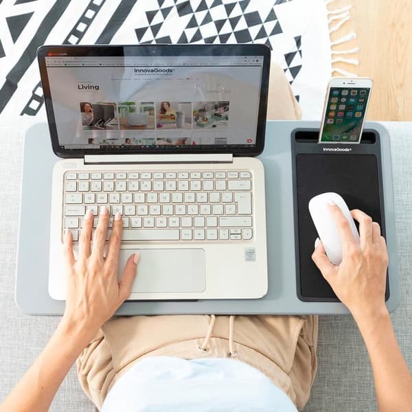 Laptopbord med pude og indbygget musemåtte