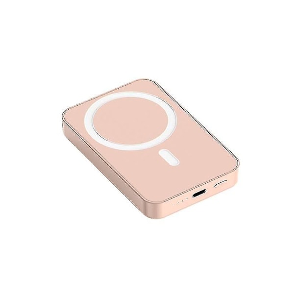 QD-Magnetisk Trådlös Snabbladdning Powerbank Pd20w Mini Portabel 20000mah Extern Batteriladdare För Iphone 12 13 rosa