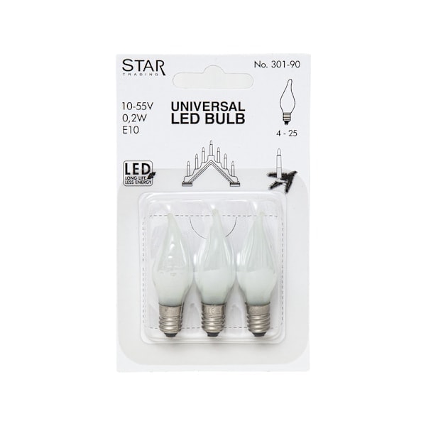 28-pack LED-lampor till Adventsljusstake Elsnåla E10 Uni 10-55V