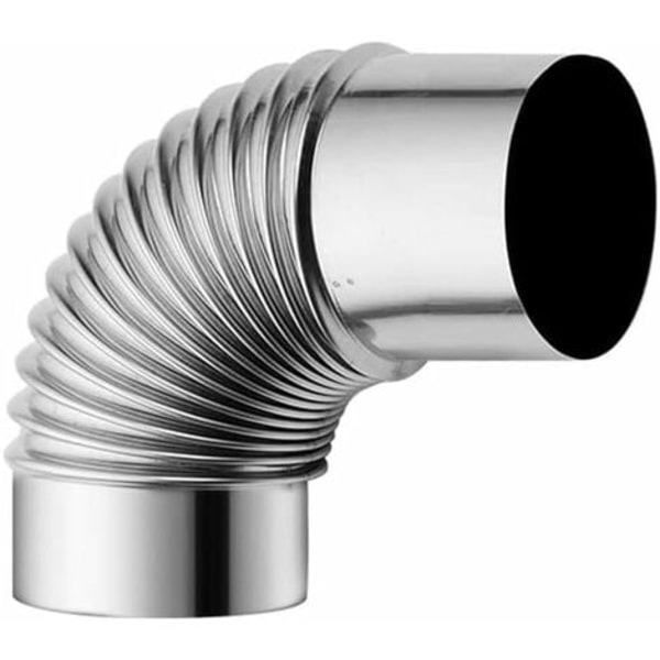 #QD#Rustfrit stål 90 graders albuerør til røgeovn, 60 mm