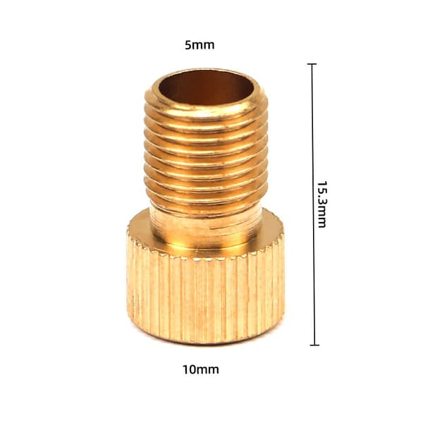 Ventiladapter i mässing - Konvertera för att pumpa däck med standardcykelpump eller luftkompressor (4-pack)