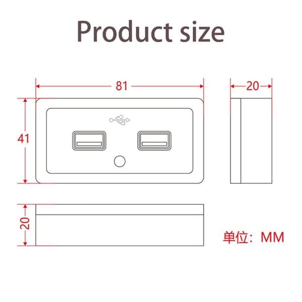 Autolaturi Latauspaneeli 2 USB-portilla